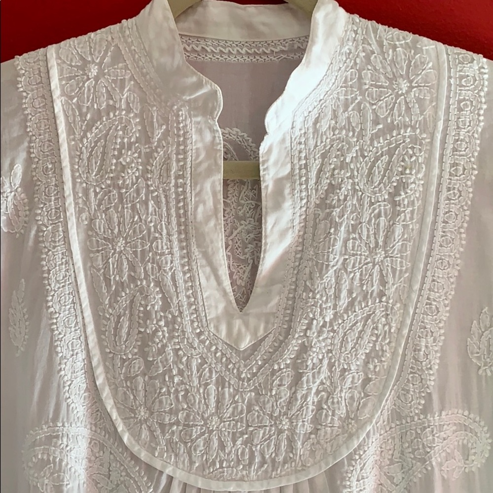 White on White Embroidered Tunic/Dress